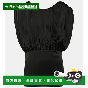 吉尔 Sander 桑达 女士 black黑色 1h可退 缎面上衣 香港直邮Jil