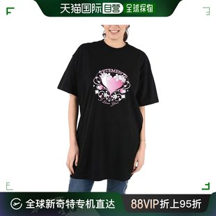 T恤 BLCK UAH20TR658 女士黑色印花棉质短袖 香港直邮VETEMENTS