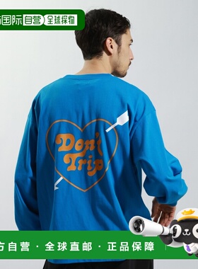 1h可退 日本直邮Free＆Easy 男士 宽松长袖T恤 后背印花DON'T TRI
