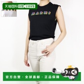 日本直邮MARNI 圆领棉质彩虹徽标儿童女孩 无袖 彩虹徽标无袖 衬衫