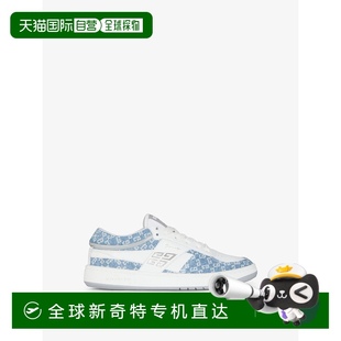 Move牛仔布拼接皮革系帶休閑低幫板鞋 香港直郵GIVENCHY紀梵希G