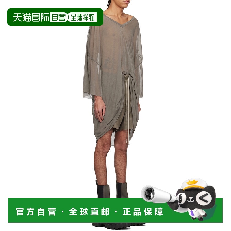 香港直邮Rick Owens V领长袖上衣 RR01E5279JCR