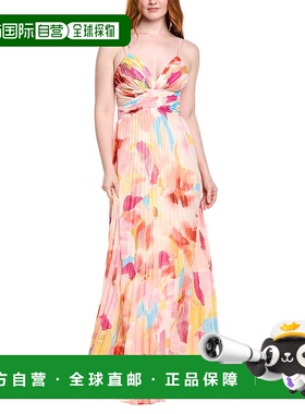 自营 amur阿穆尔 莱尔褶皱礼服-橙色 美国奥莱直发服饰连衣裙长裙