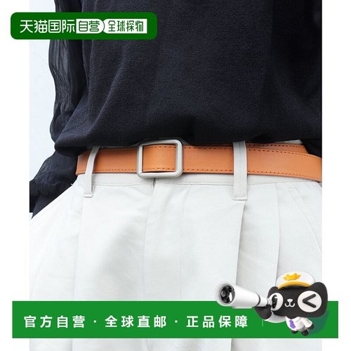 日本直邮florge 无段阶调整复古皮革哑光扣腰带 [FL8218EW08174]