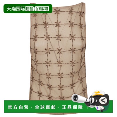 香港直邮PINKO 女士背心吊带 106437A32BZN6NUDOCRYSTAL SS2026