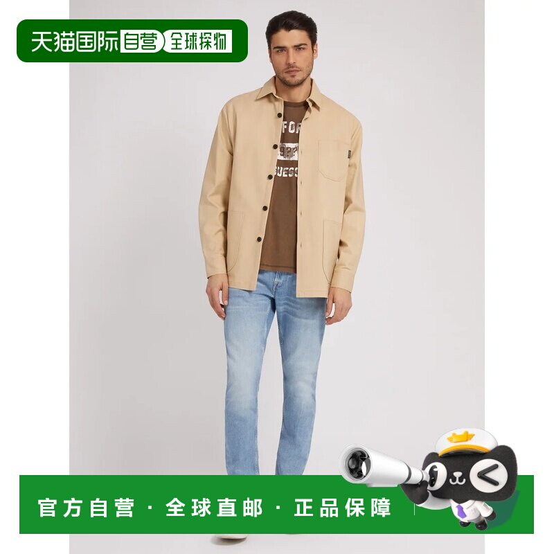 日本直邮GUESS 技术工装衬衫 A117 长袖衬衫外套夹克