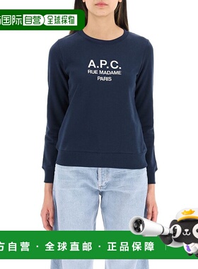 香港直邮A.P.C. 女士卫衣 COEZDF27561IAJ CO 蓝色 Round neck sw
