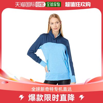 香港直邮潮奢 adidas 女士Primeblue Quarter 按扣夹克