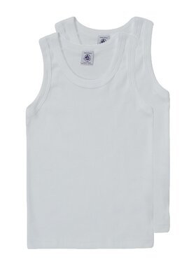 Petit Bateau 小帆船 男孩 MIKA 吊带T恤 白色