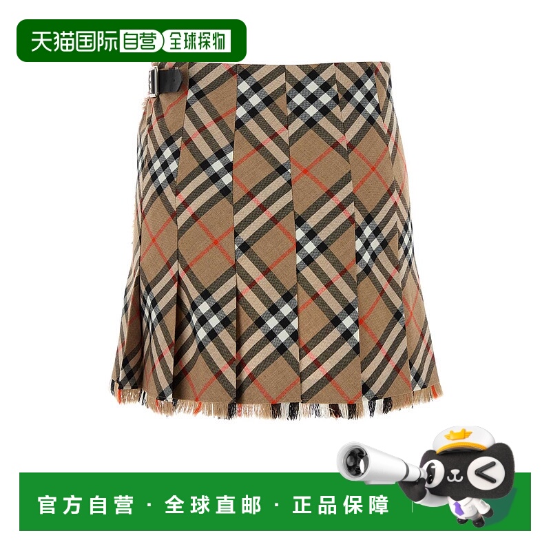 香港直邮BURBERRY 女士半身裙 8102634C2044 SS2025 花色 CHECK M