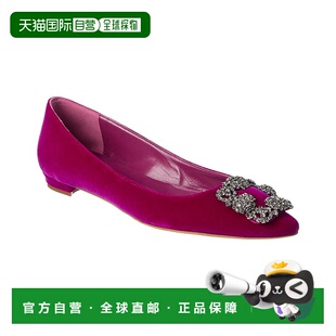 Which Blahnik Velvet 平底鞋 美国奥莱直发 自营 紫色 Manolo