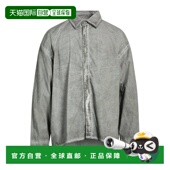 香港直邮a 舒适时尚 cold 男士 1h可退 grey灰色 wall 纯色衬衫