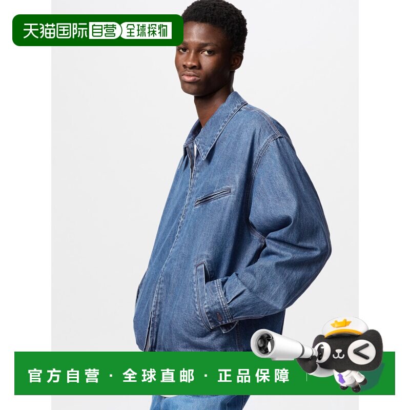 自营 日潮跑腿UNIQLO优衣库 拉链牛仔布夹克 64 BLUE Free 476942