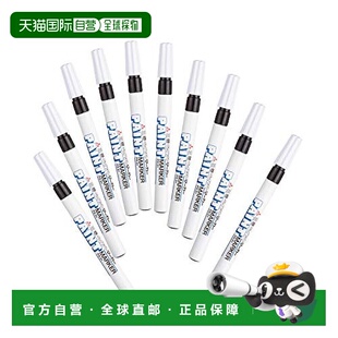 【日本直邮】Mitsubishi三菱记号笔铅笔PAINT MARKER细黑色10支装