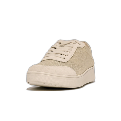 韩国直邮FITFLOP 女士休闲鞋Rally Glitz-Canvas  Sneakers Platin