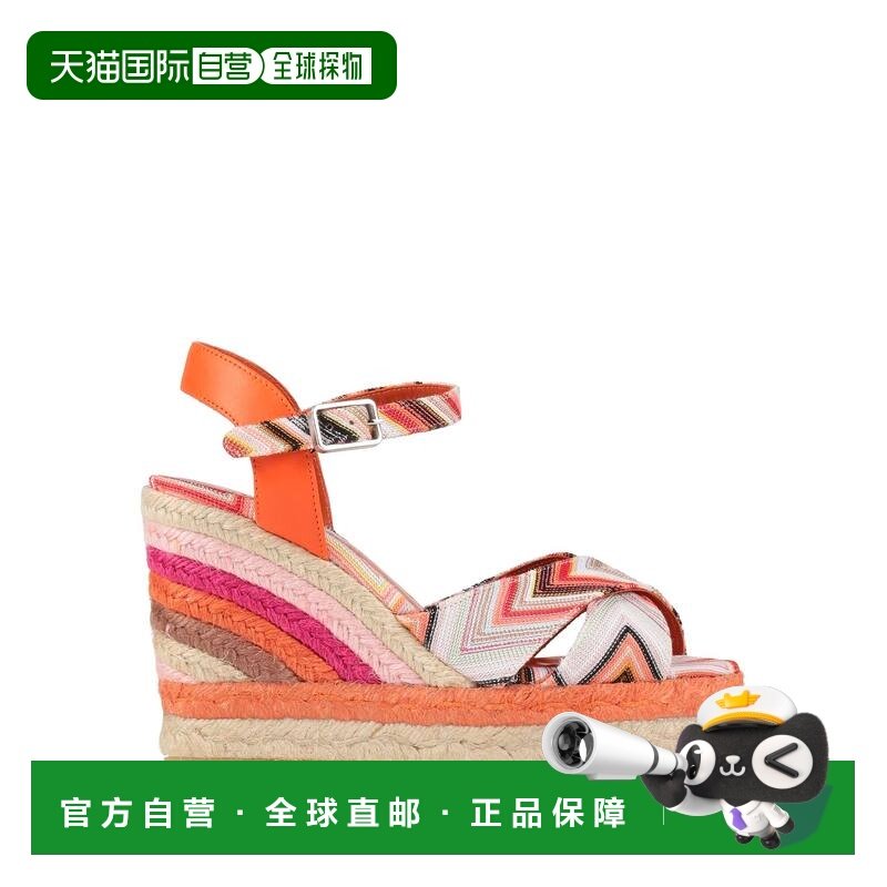 1h可退 香港直邮MISSONI 米索尼 女士 帆布面凉鞋 orange橙色 舒,女鞋,休闲凉鞋,淘宝优惠券,粉丝福利购,淘宝优惠卷