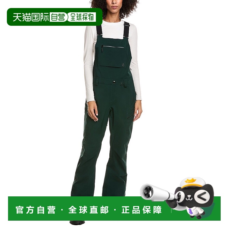 自营Volcom Elm Stretch Gore Bib Overall - green 美国奥莱直发