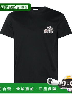 1h可退 香港直邮潮奢 Moncler 盟可睐 男士 黑色 Double Logo Pat