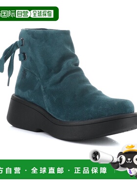 自营fly londonFLY伦敦Mebs绒面靴-蓝色 美国奥莱直发短靴女靴