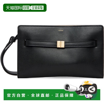 1h可退 香港直邮潮奢 toteme 女士 黑色 Belted Leather 斜挎包 2