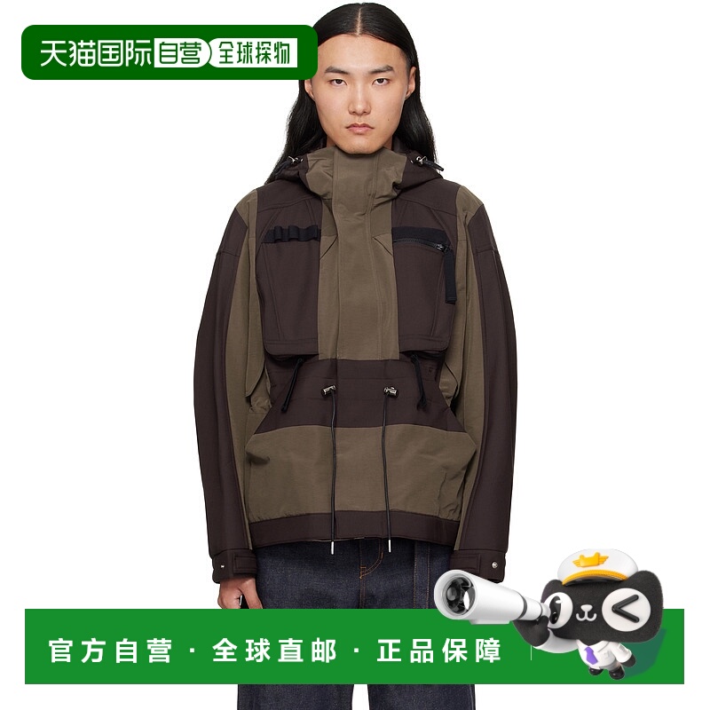 1h可退 香港直邮Sacai 男士 棕色 & 卡其色 Suiting Bonding Gros