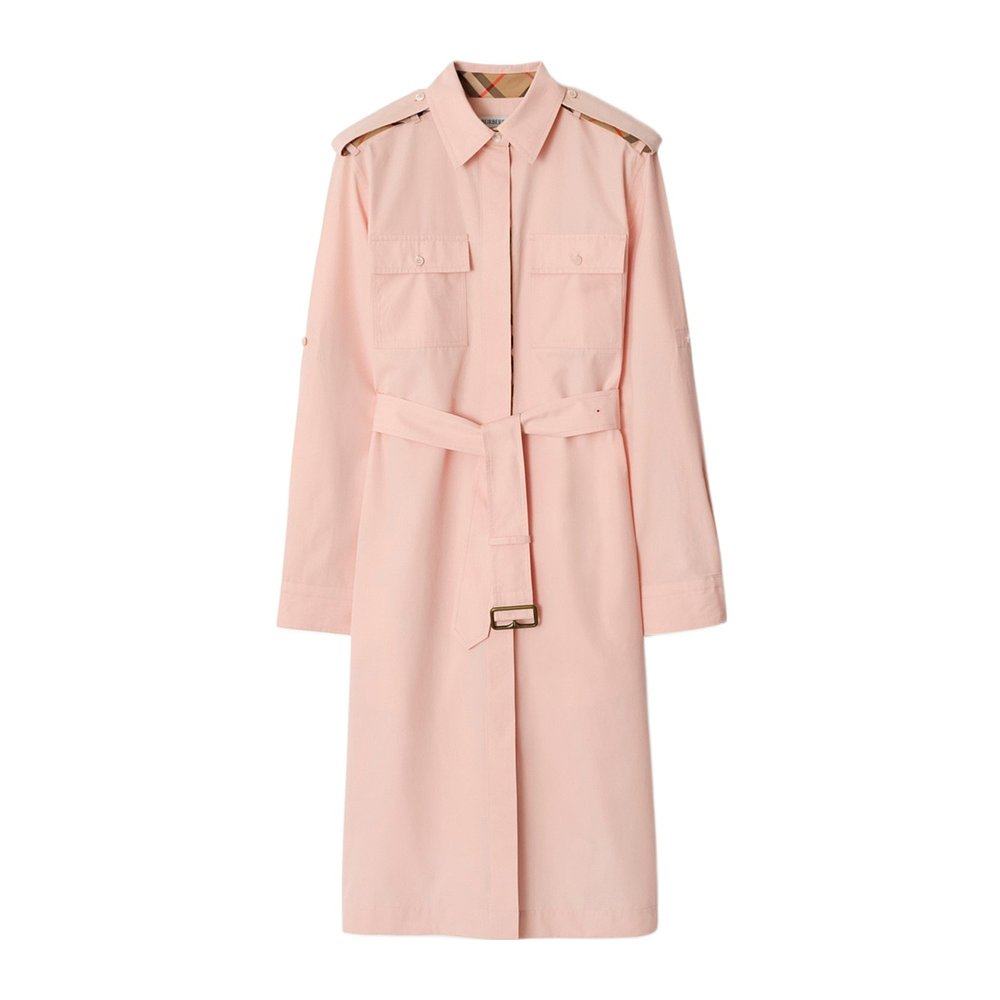 BURBERRY 女士大衣 81117021 SS2025 粉红色 府绸衬衫裙