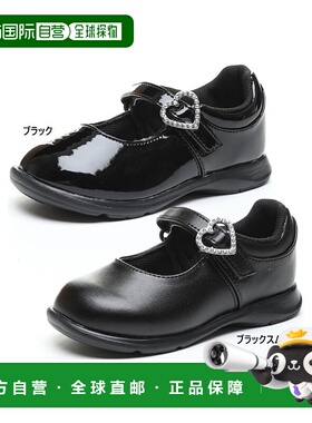 日本直邮moonstar公主鞋水晶鞋小女孩黑色演出单鞋脚背带玛丽珍鞋