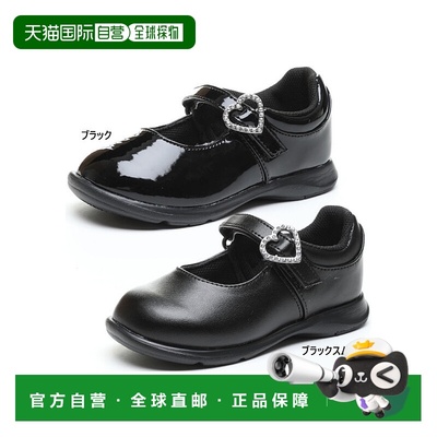 日本直邮moonstar公主鞋水晶鞋小女孩黑色演出单鞋脚背带玛丽珍鞋