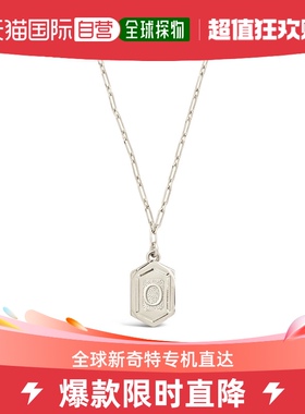 sterling foreverHexagon Tag Initial Necklace - silver-o 【美