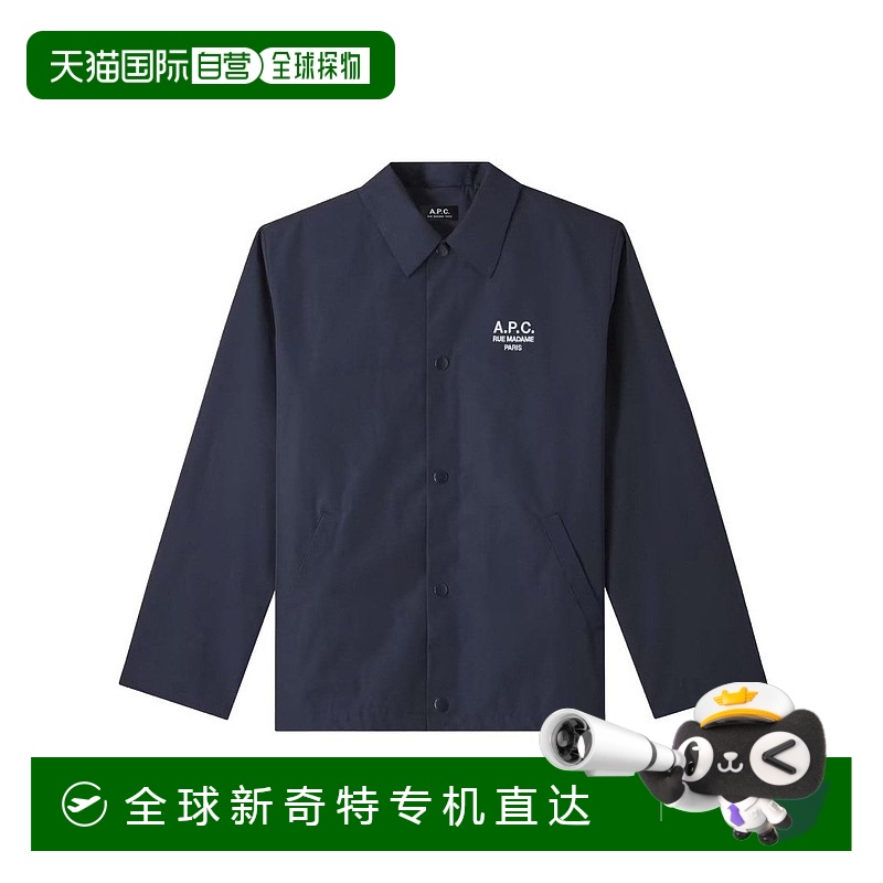 自营 a.p.c.深海军教练夹克，带标志-蓝色 【美国奥莱】直发
