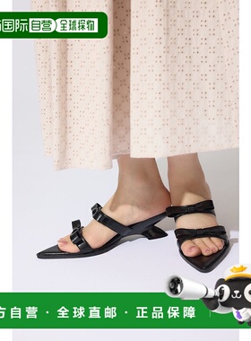 日本直邮Rienda 丝带平底穆勒鞋 [RI3465BW033930] 黑色