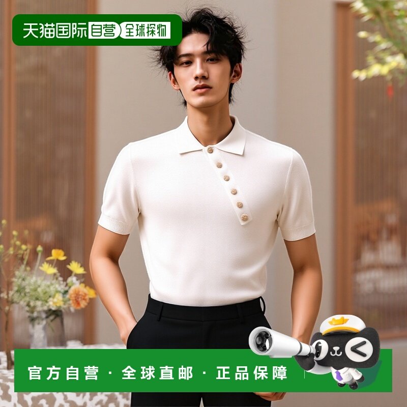 香港直邮FENDI 男士T恤 FZC360AU82F1BJD SS2025 白色