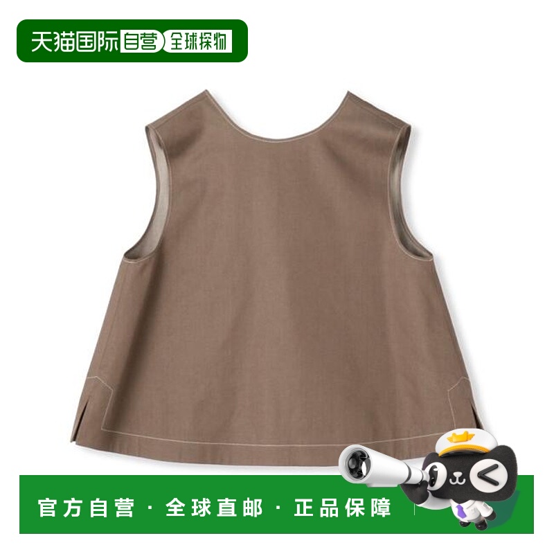 1h可退 日本直邮TOMORROWLAND 棉丝光牛仔 后蝴蝶结衬衫上衣真丝