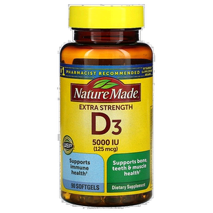香港直发Naturemade天维美维生素D3软胶囊帮助骨头牙肌肉健康90粒