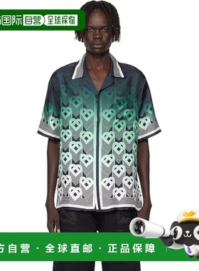 1h可退 香港直邮Casablanca 男士 绿色 & 黑色 Gradient Monogram