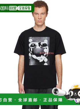 1h可退 香港直邮潮奢 Givenchy 纪梵希 男士 黑色 Regular Fit T
