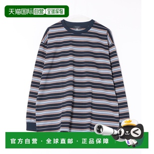 男装 NUMBER 舒适棉感 宽松长袖 彩色条 1h可退 T恤 日本直邮BACK