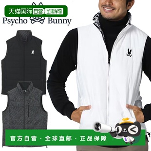 日本直邮Psycho Bunny 全幅字体 Logo 双面背心男士2025 秋冬高尔