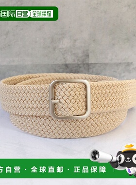 日本直邮florge 无级调节皮革配色尼龙网腰带 FL8218EW08079 腰带