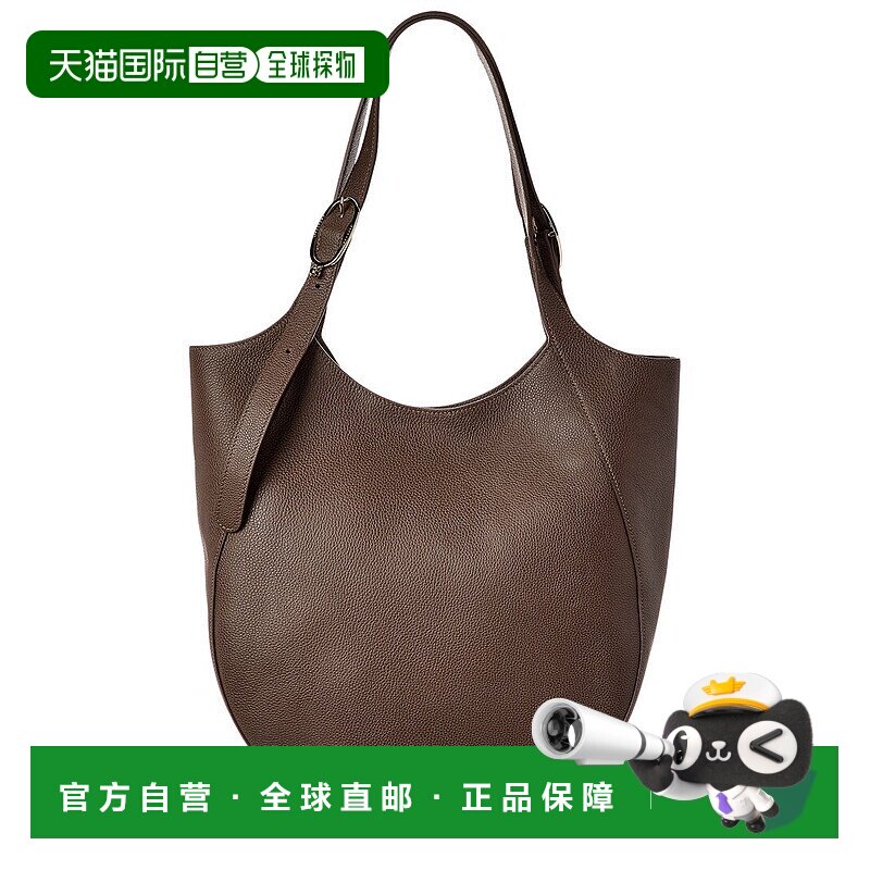 自营Longchamp Le Foulonne Leather Tote - brown 美国奥莱直发