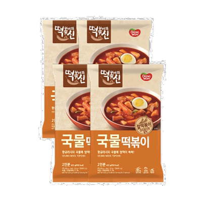 韩国直邮DONGWON东远进口汤式炒年糕2人份*8袋速食人气面食
