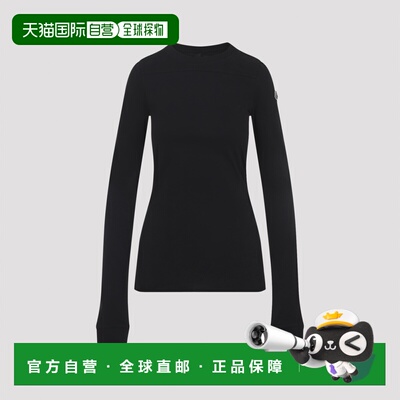 香港直邮MONCLER 女士T恤 MU01F8D0189AHD999 SS2026 黑色