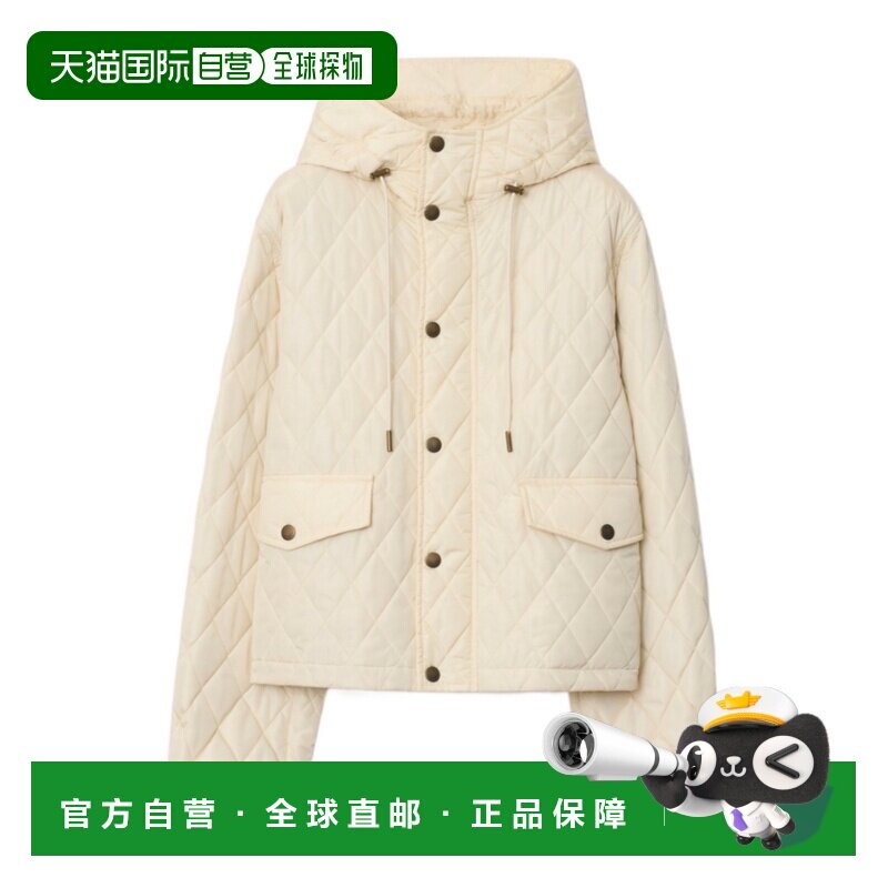 香港直邮BURBERRY/博柏利 女士 绗缝连帽外套 cro 【付后1h可退】图片