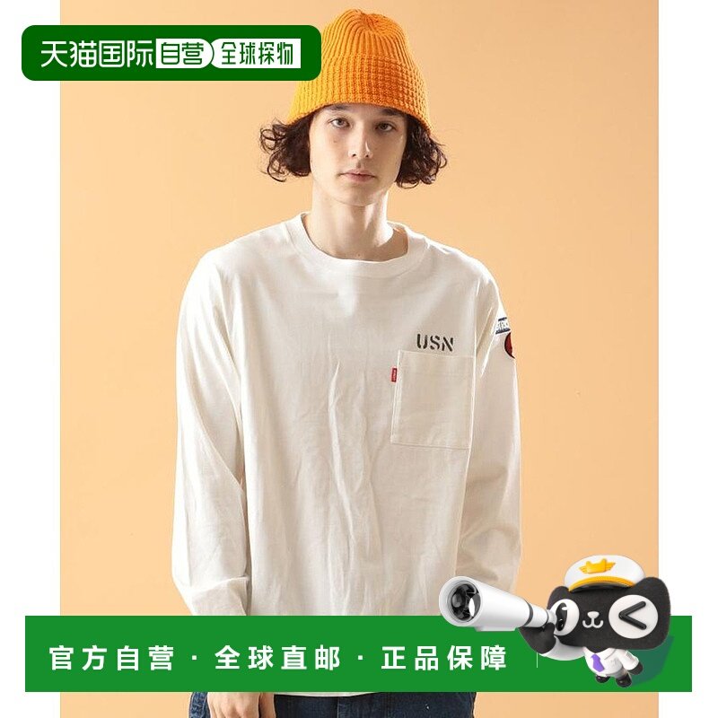 日本直邮AVIREX 海军补丁长袖T恤 男装[AV1129EM025517]