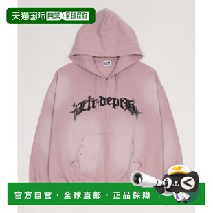 日本直邮LTR DEPTH 男女同款 春秋季喷绘做旧拉链连帽衫 LD26SP01