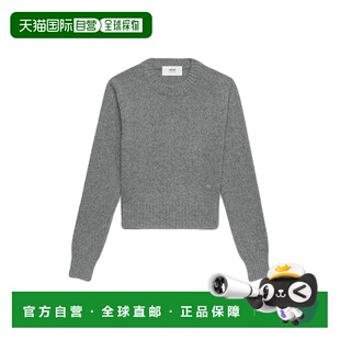 1h可退 香港直邮Ami Paris 女士 DE COEUR 徽标羊绒混纺毛衣 FKS1