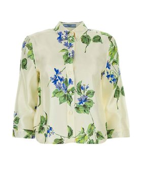 PRADA 女士衬衫 P405HSOOO14NZF0K74-0 SS2025 白色