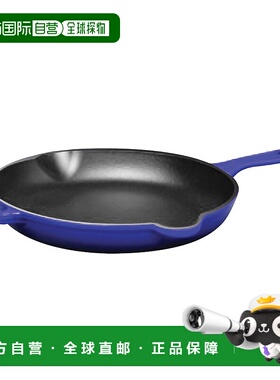 自营 Chantal 10 英寸圆形铸铁煎锅 - 钴蓝色 美国奥莱直发