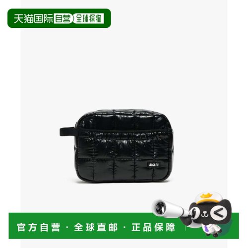 日本直邮AIGLE 防水绗缝手拿包 黑色