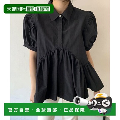 1h可退 日本直邮WEGO女装夏季宽松帕夫袖拼接衬衫 DF25SM05L0013